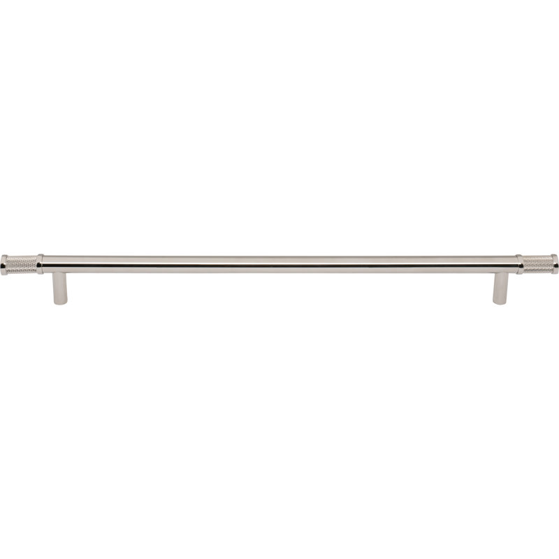 Burnham Bar Pull, Polished Nickel, 12" Center To Center