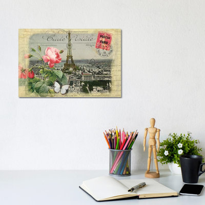 Parisian Postcard #2 by Rnob - Wrapped Canvas Print