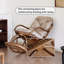 Chaise berçante ergonomique et robuste en rotin
