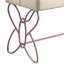 Banc de chambre délicat blanc et rose avec motif de papillons