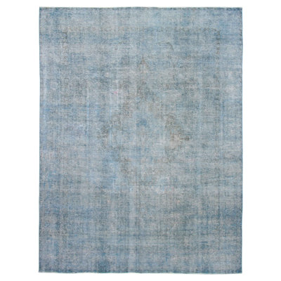 Shonto One-of-a-Kind 9'9" X 12'8" 1990s Wool Area Rug Blue