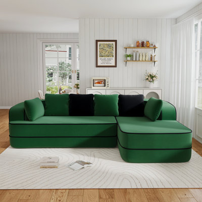 Canapé modulaire 106 po en tissu Teddy
