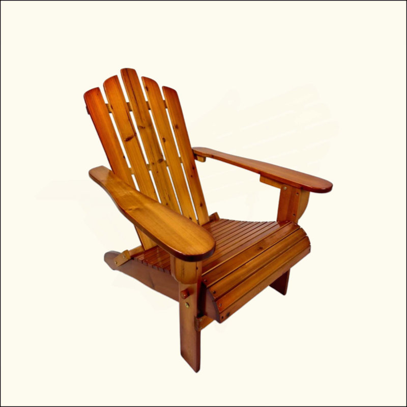 Chaise Adirondack d'extérieur ou d'intérieur en bois, pliable