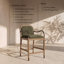 Tabouret de bar rembourré en tissu vert Hertford-109223556