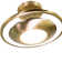 Mcroberts Modernistic Semi Flush Eco Friendly LED Ceiling Light Fitting in Brushed Finish