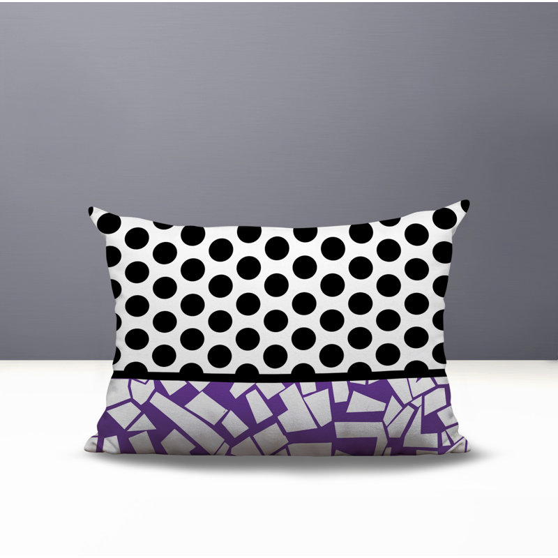 Oreiller rectangulaire réversible intérieur / extérieur Miva, Mauve, Rectangulaire H 14 po x l 20 po