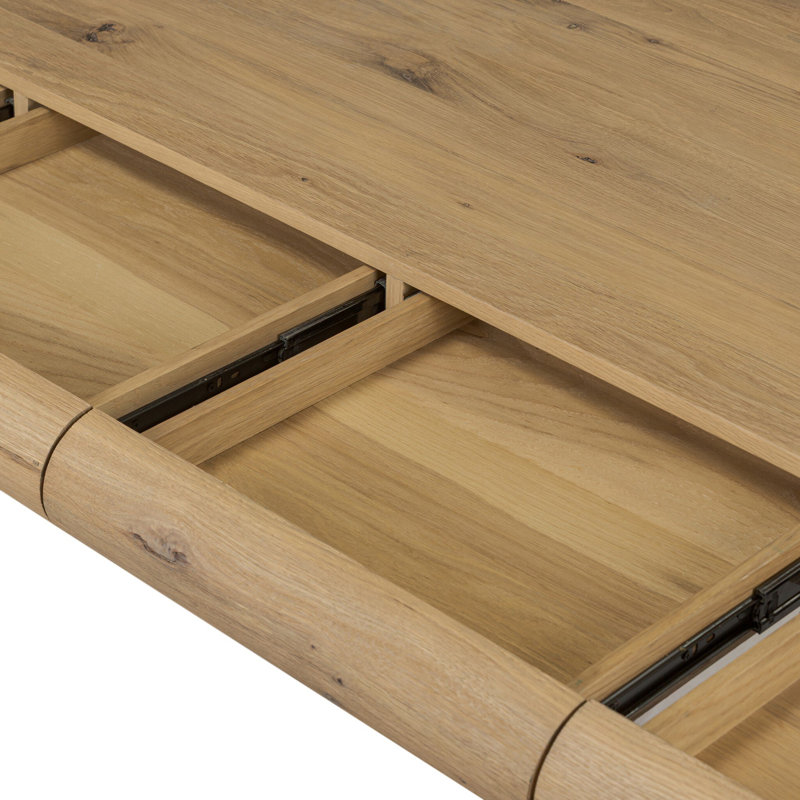 Cleo Desk-Worn Black Oak, Light Natural Oak