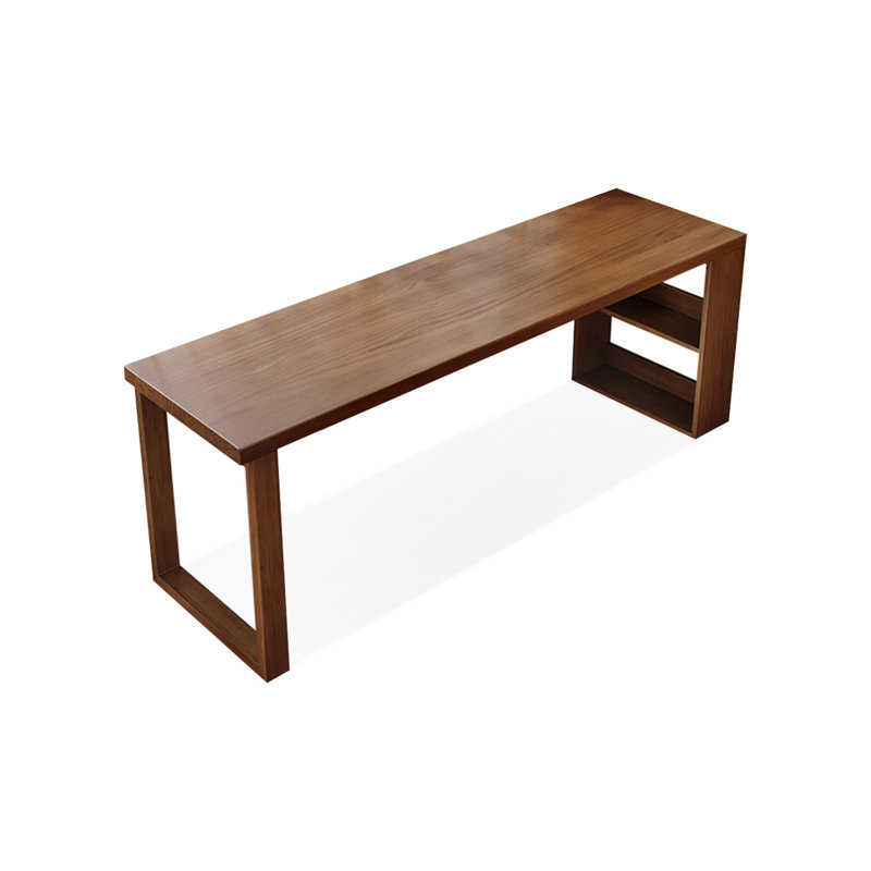 Bureau rectangulaire en bois massif noyer, H 29,53 po x l 70,87 po x P 23,62 po