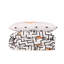 Ensemble de housse de couette 100% coton blanc / noir / orange-1037992283