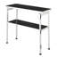 Table de bar pliante portative noire avec tablette: Podium professionnel pour événements et fêtes