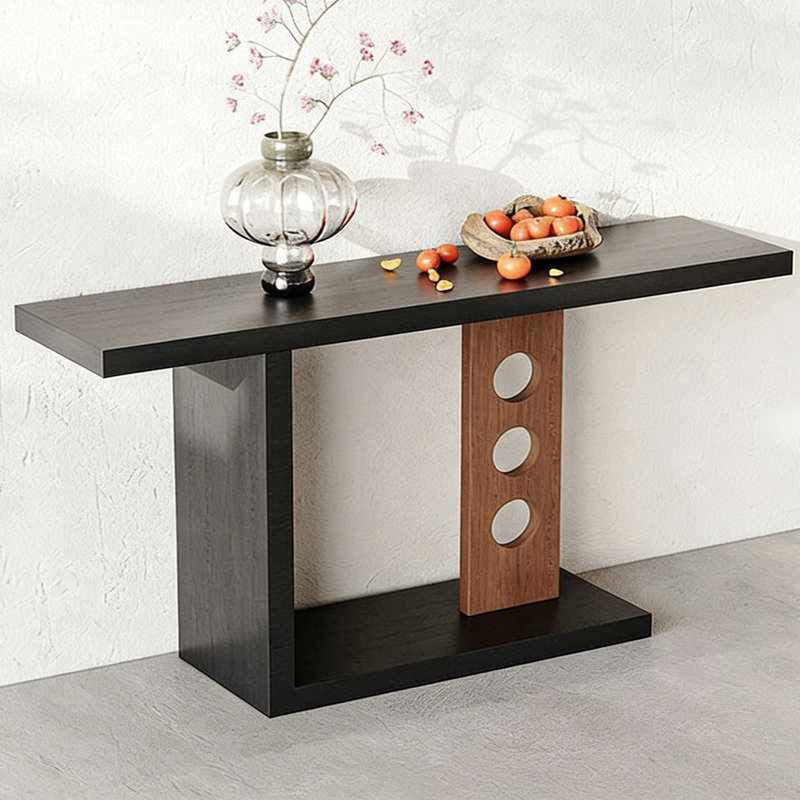 Console rétro minimaliste, H 29,53 po x l 70,87 po x P 13,78 po