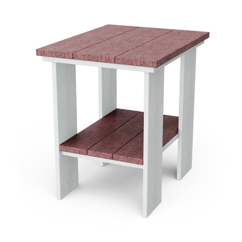 Table d'appoint contemporaine, Cerisier / blanc