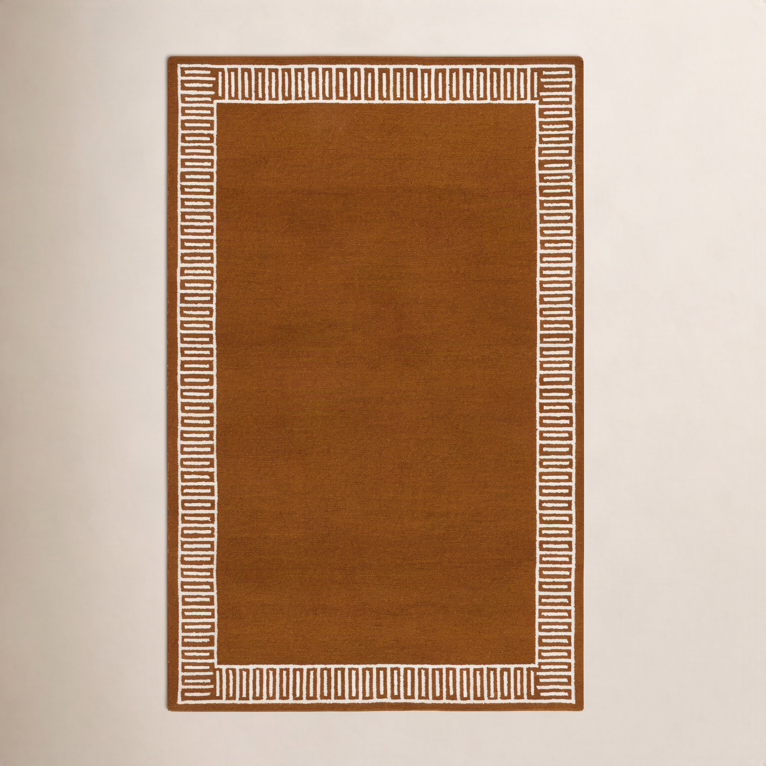 Hand-Tufted Geometric Wool Rug, Rectangle 5' x 8'