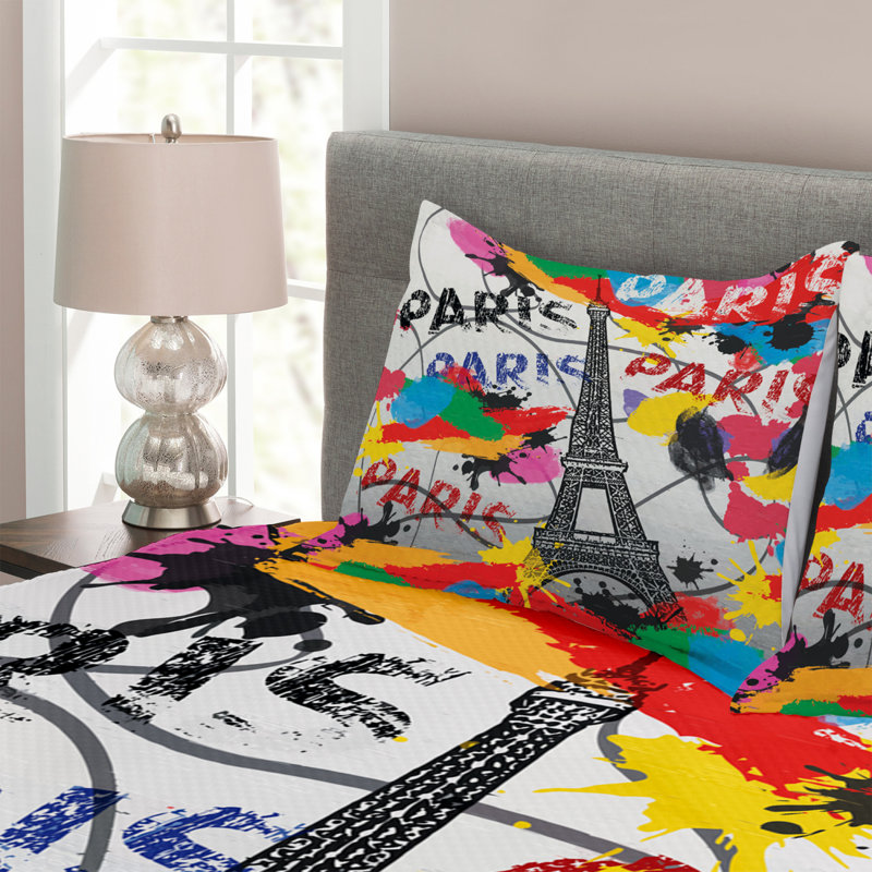 East Urban Home Bedspread with Pillow Shams, 220 x 264 cm