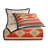 Del Sol Red/Orange/Tan Aztec Print Cotton Southwestern Style Reversible Quilt Set-1078280186