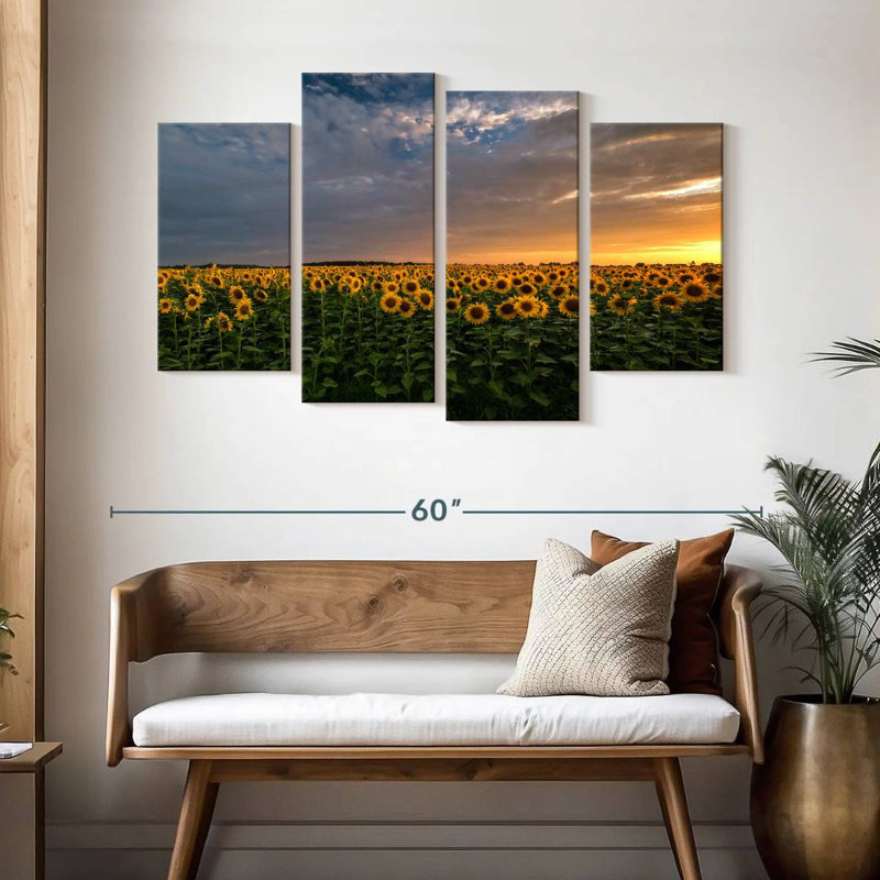 Alvord Mittenwalde Sunflower Field, 32" H x 52" W