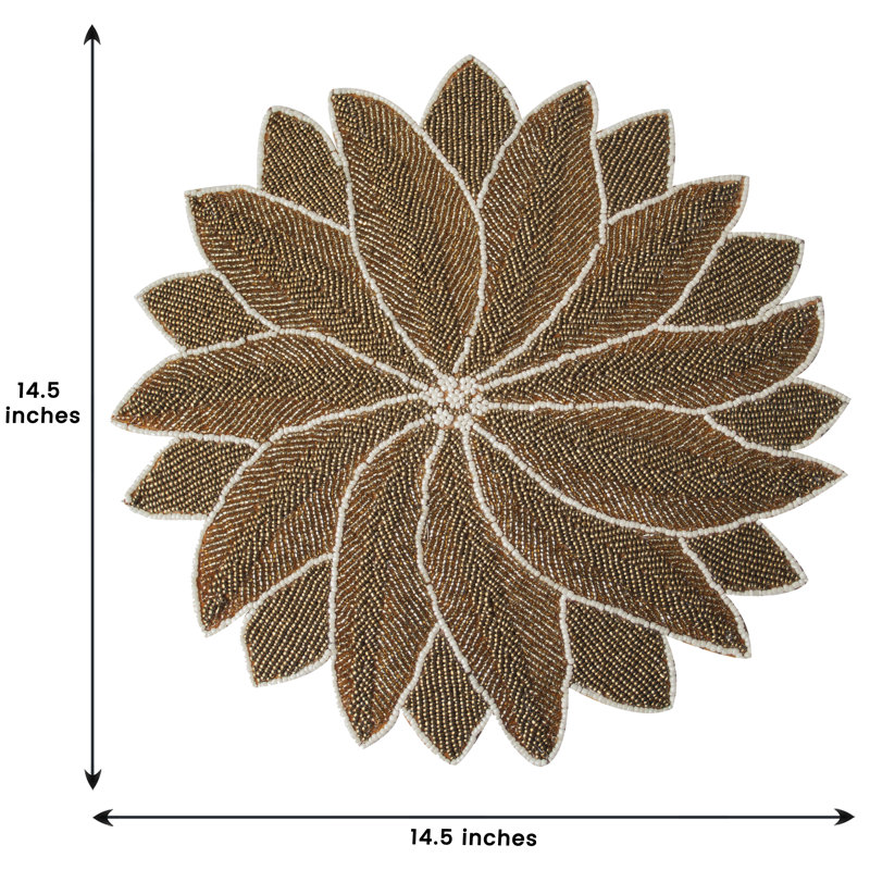 Ensemble de napperons Radial, Doré