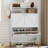 20-Pair Shoe Storage Cabinet with 2 Flip-Down Drawers, 2 Shelves & Adjustable Shelves, Side Hooks-852188280