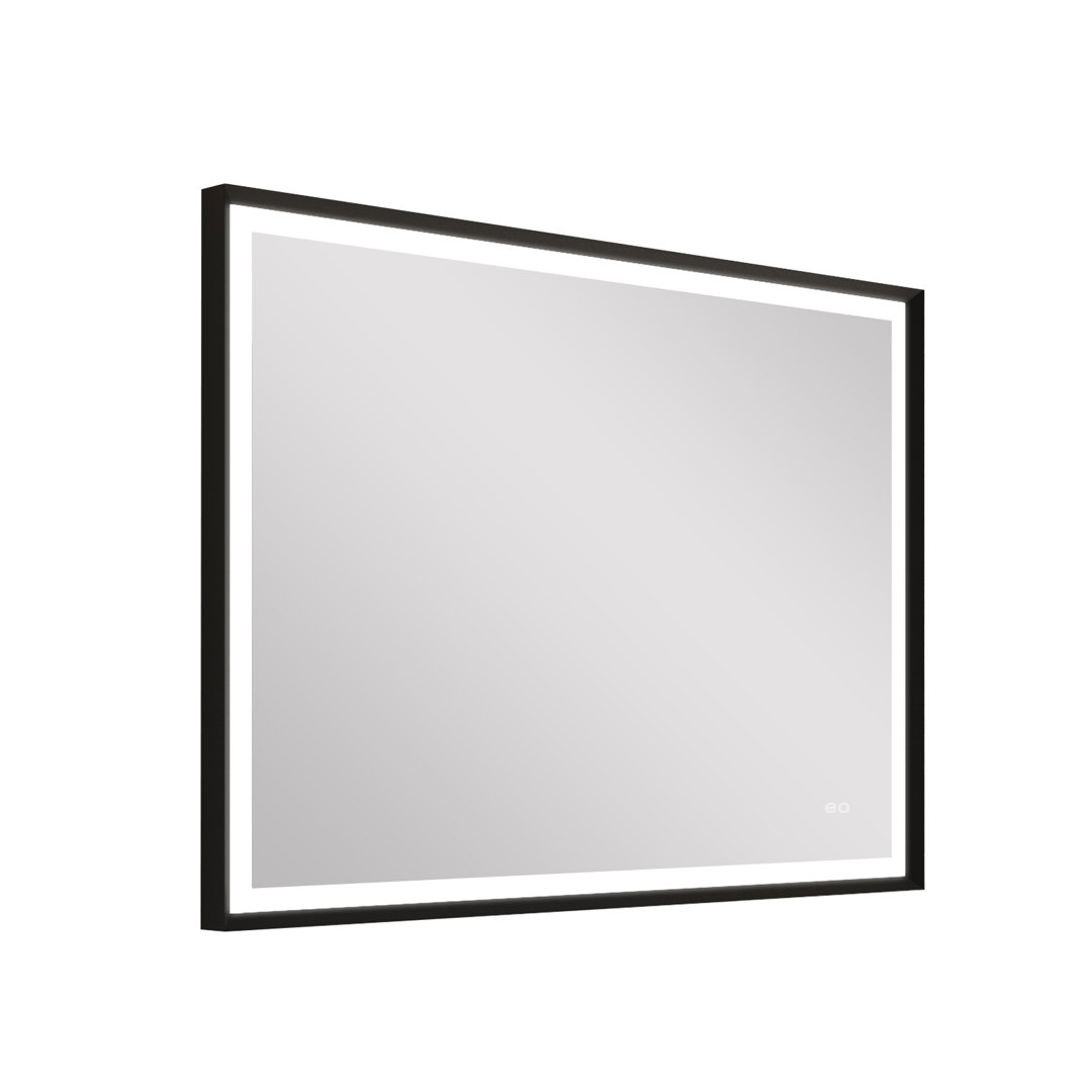 Edlun Backlit and Front light Slope Bathroom Frame Mirror Anti-Fog With Dimmable Light Touch Sensor Mercer41 