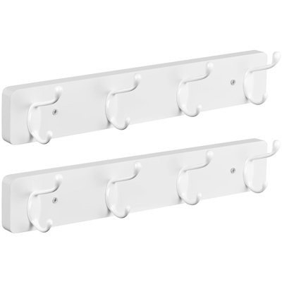 2 Pack Coat Rack Wall Mount - White Coat Hooks Wall Mounted For Sunglasses Jackets Hats Purse Dog Leashes Towels - Coat Hanger For Entryway Closet Mud -  APPLIANCES & HOMEGOODS LIQUIDATION INC., ZLB0D4LLDVGR