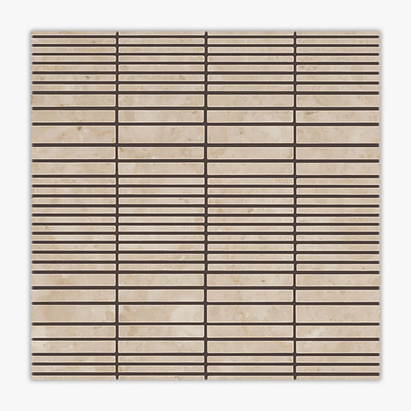 Turkish Marfil Polished Helsinki Marble Mosaic
