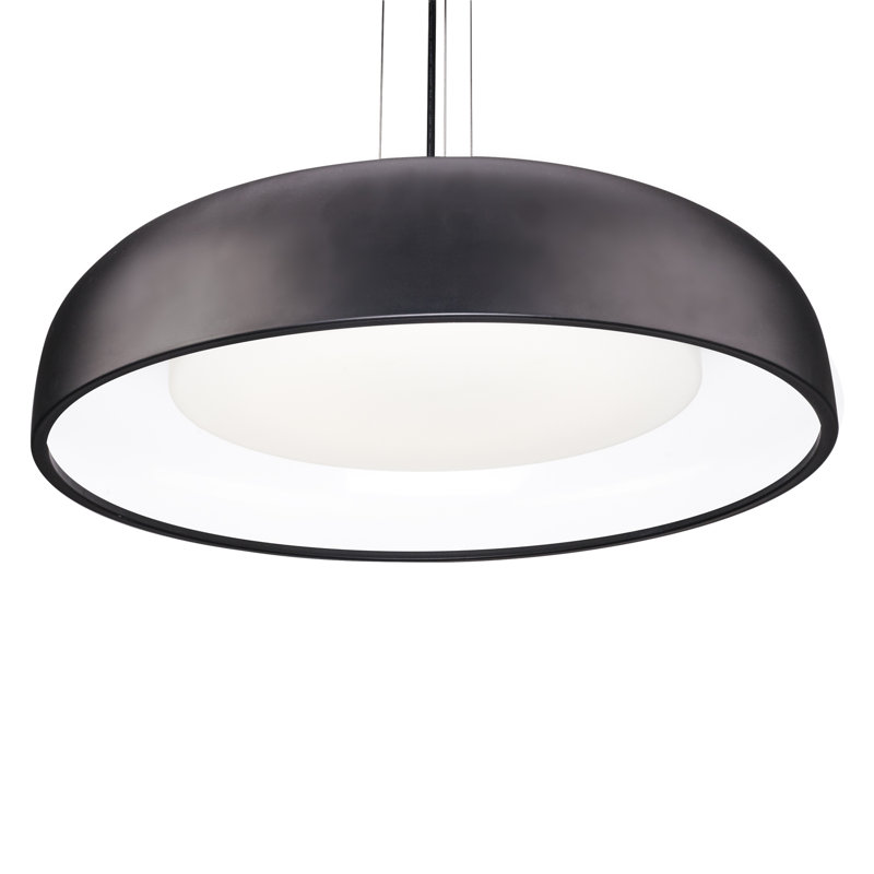 Beacon 1 - Light LED Single Pendant, Black, 126.63" H x 24" W x 24" D, Black