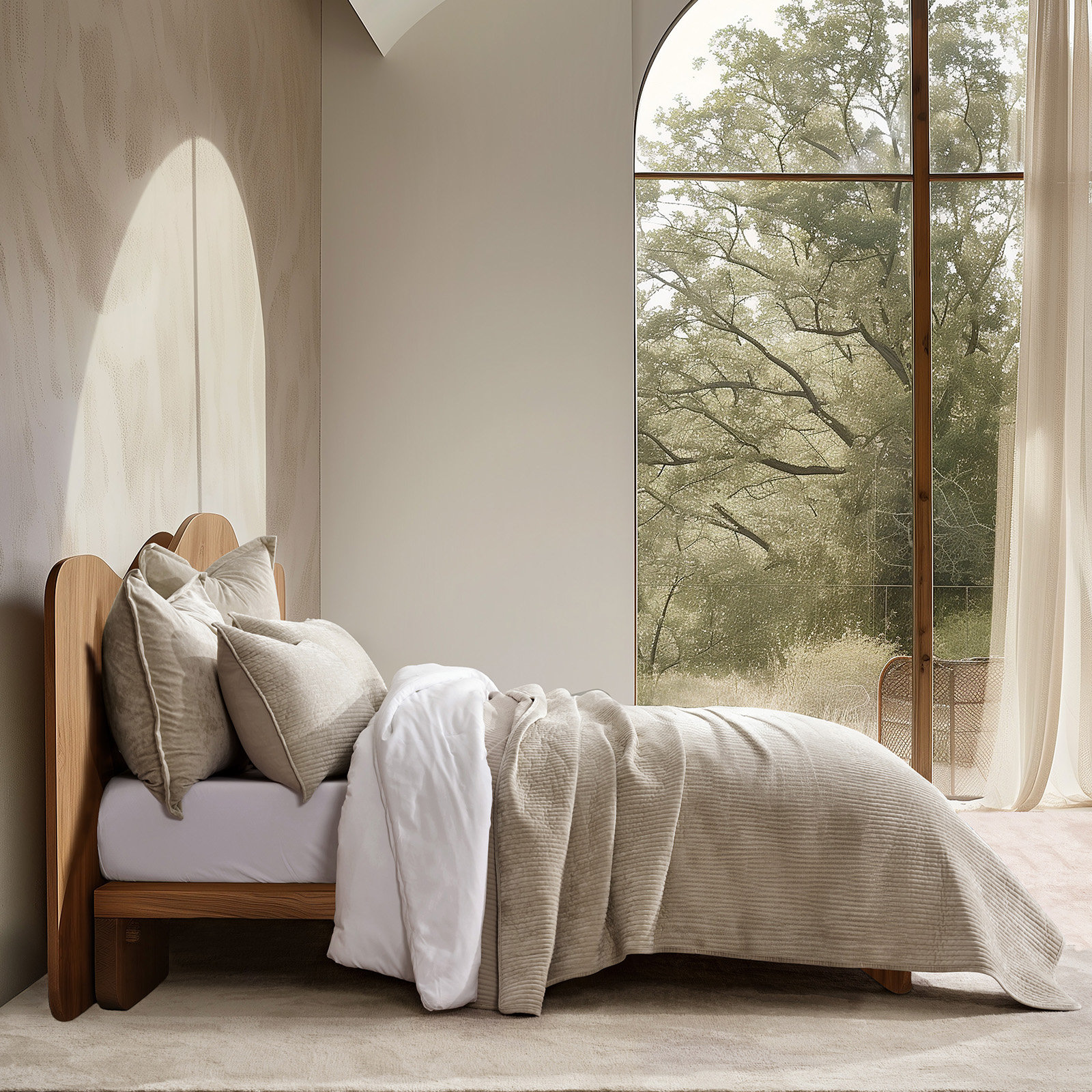 Velvet Quilt Set, Urban Taupe, King