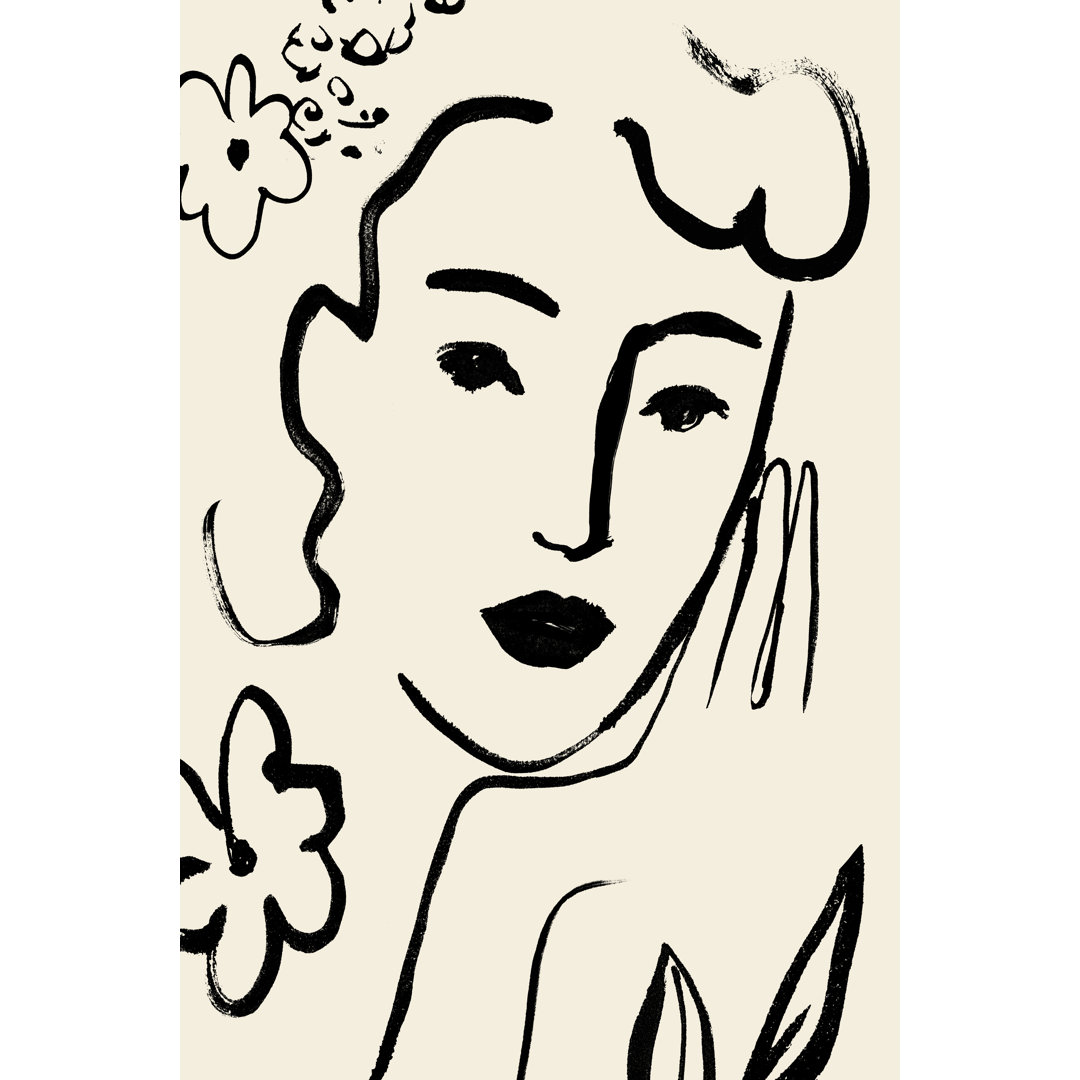 Matisse's Muse Portrait II by Victoria Barnes - Drawing Print