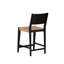 Tabouret de comptoir en bois massif noir Corrine avec siège en rotin tissé à la main (ensemble de 2)-1237414881