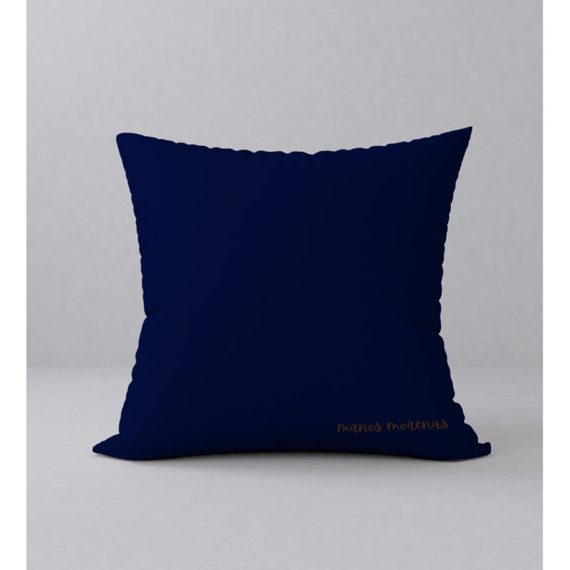 Reversible Pillow Cover, 18" x 18", Dark Blue