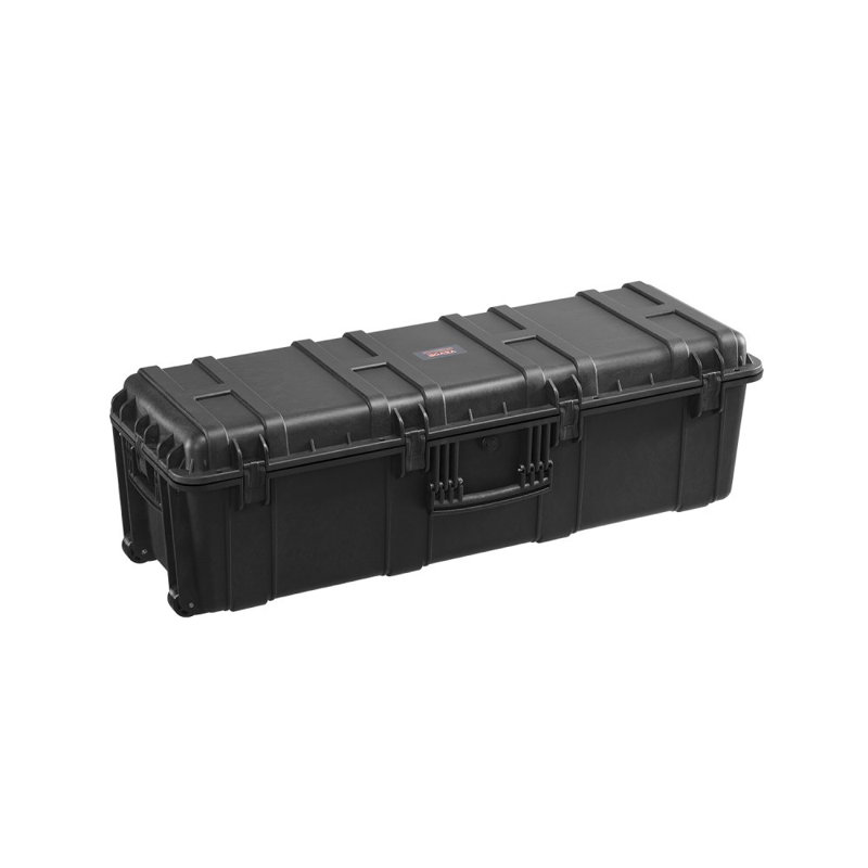 Weatherproof Hard Case, Heavy Duty Protective Dry Box Case with Pre-Cut Foam & Retractable Pull Handles for Travel, Hunt, Military, Tactical, IP67 Waterproof Case for Cameras(112x41x34)