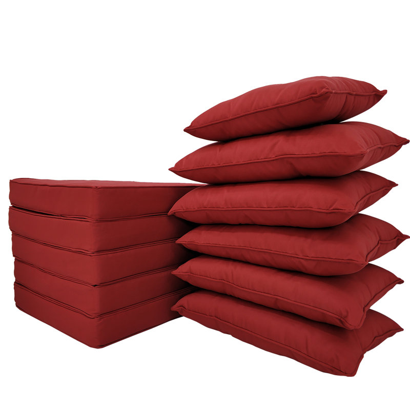 Coussin de siège / dossier Adreana, Rouge