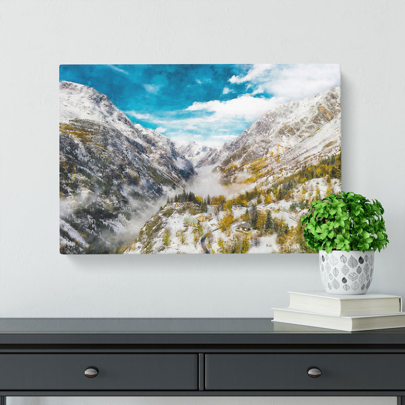 Mountain View In France - Wrapped Canvas, 35cm H x 50cm W x 3cm D