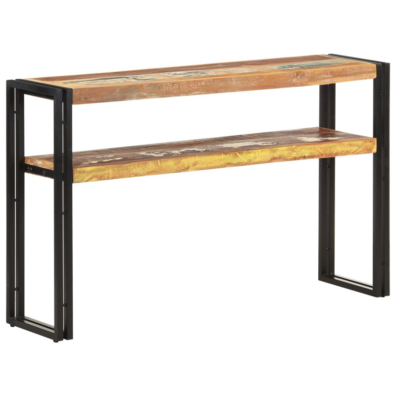 Console Table  Rough Wood, 29.53" H x 47.24" W x 11.81" D, Dark Brown