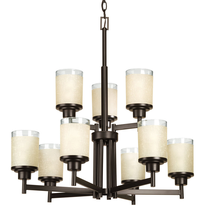 Lustre à niveaux 9 lumières façon bougie style bougie Alexa