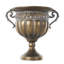 Vase en bronze en forme d'urne en métal avec détails martelés et découpes Stough