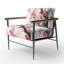 Chaise d'appoint rembourrée japonaise