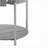 Grey High Gloss And Chrome End Table With Drawer