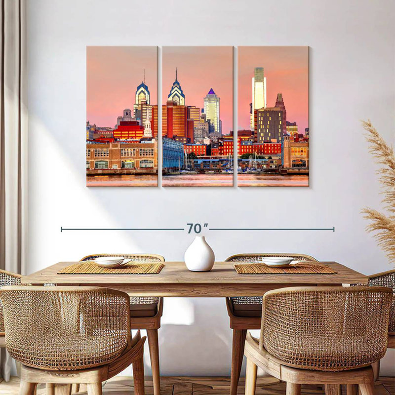 Nicci Philadelphia Sunset Hues, H 36 po x l 57 po