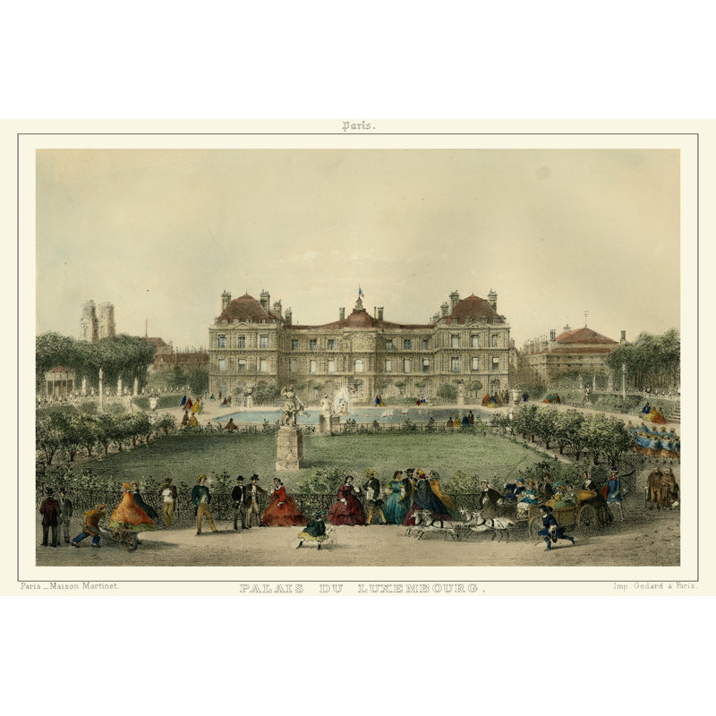 Palais Du Luxembourg - Wrapped Canvas Art Prints, 30cm H x 46cm W x 3.8cm D