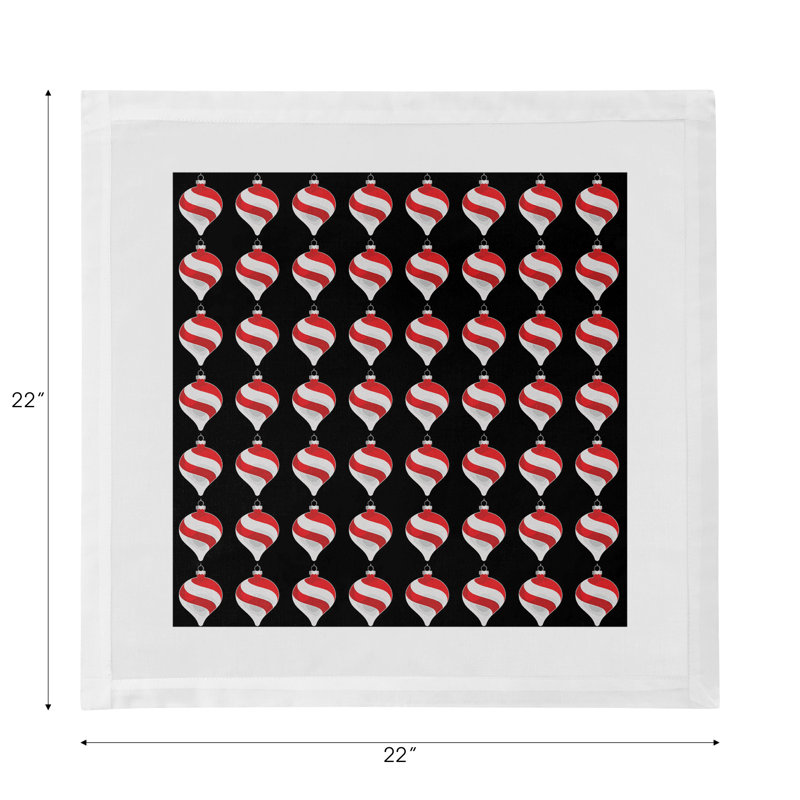 Cotton Blend Square Napkins, Black
