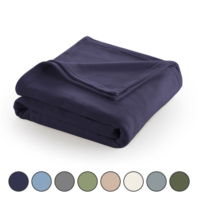 King Size Off-White Fleece Reversible Blanket