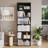 6-Tier Tall Wood Bookcase - Adjustable Shelves,Slim Sturdy Design, Easy Assembly - Industrial Rustic Bookshelf for Home Office, Living Room, Bedroom, Library-135523151