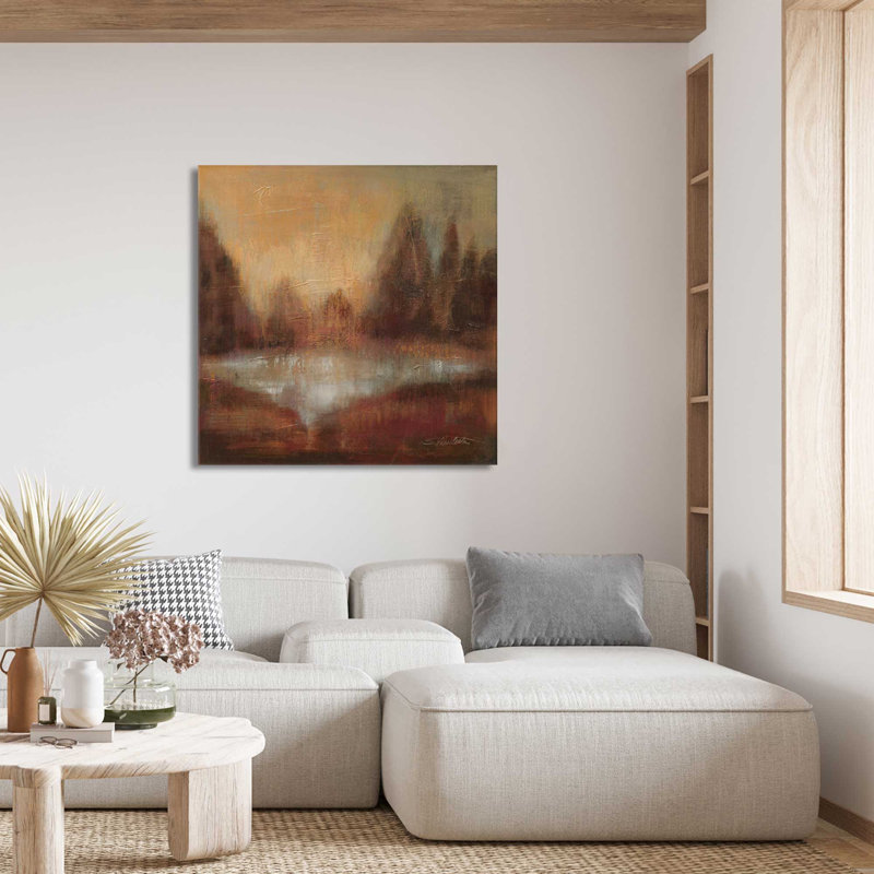 «Rain II» par Silvia Vassileva - Peinture, L 36 po x H 36 po, Toile tendue