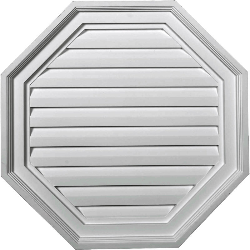 Grille d'aération octogonale à pignon, non fonctionnelle