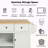 Kitchen Cart With Rubber Wood Drop-Leaf Countertop ,Cabinet Door Internal Storage Racks,Kitchen Island On 5 Wheels With Storage Cabinet And 3 Drawers For Dinning Room-1381994248