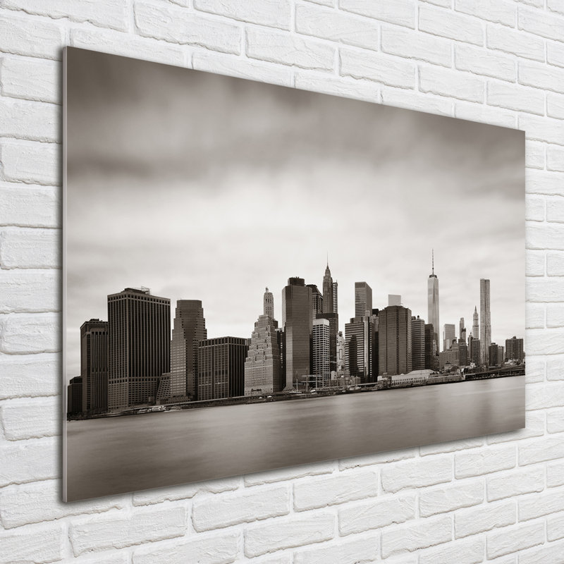 Manhattan New York - No Frame Print on Glass, 70cm H x 100cm W x 4cm D