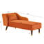 Chaise longue de luxe - revêtement en velours orange avec option de rembourrage doux-748804576