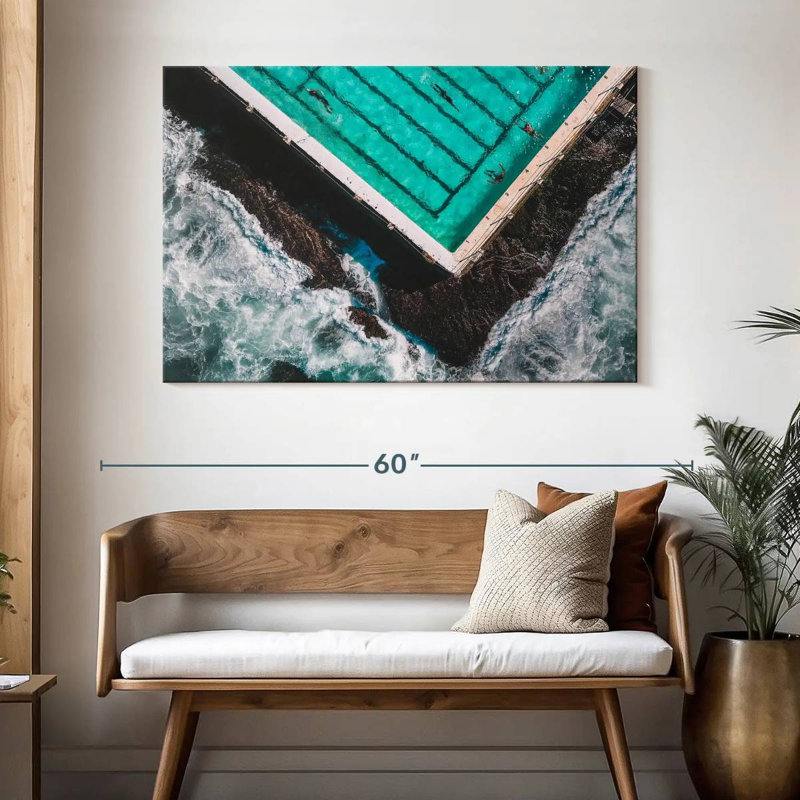 Rorry The Pool By The Beach, 32" H x 48" W