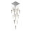 Lustre argenté 25 lumières avec détails suspendus Aaleiah